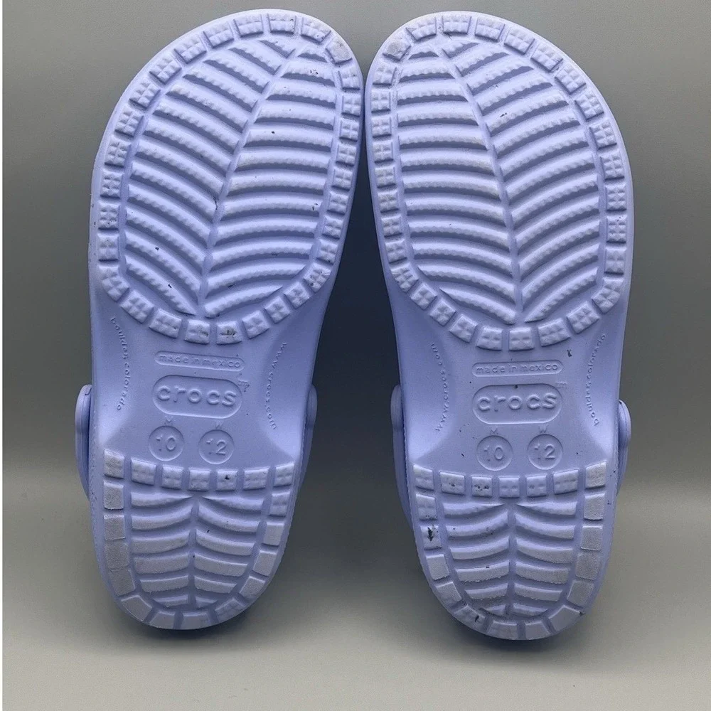 Crocs Classic Comfort Clogs Lavender Light Purple Slip Ons - Men's Size 10
